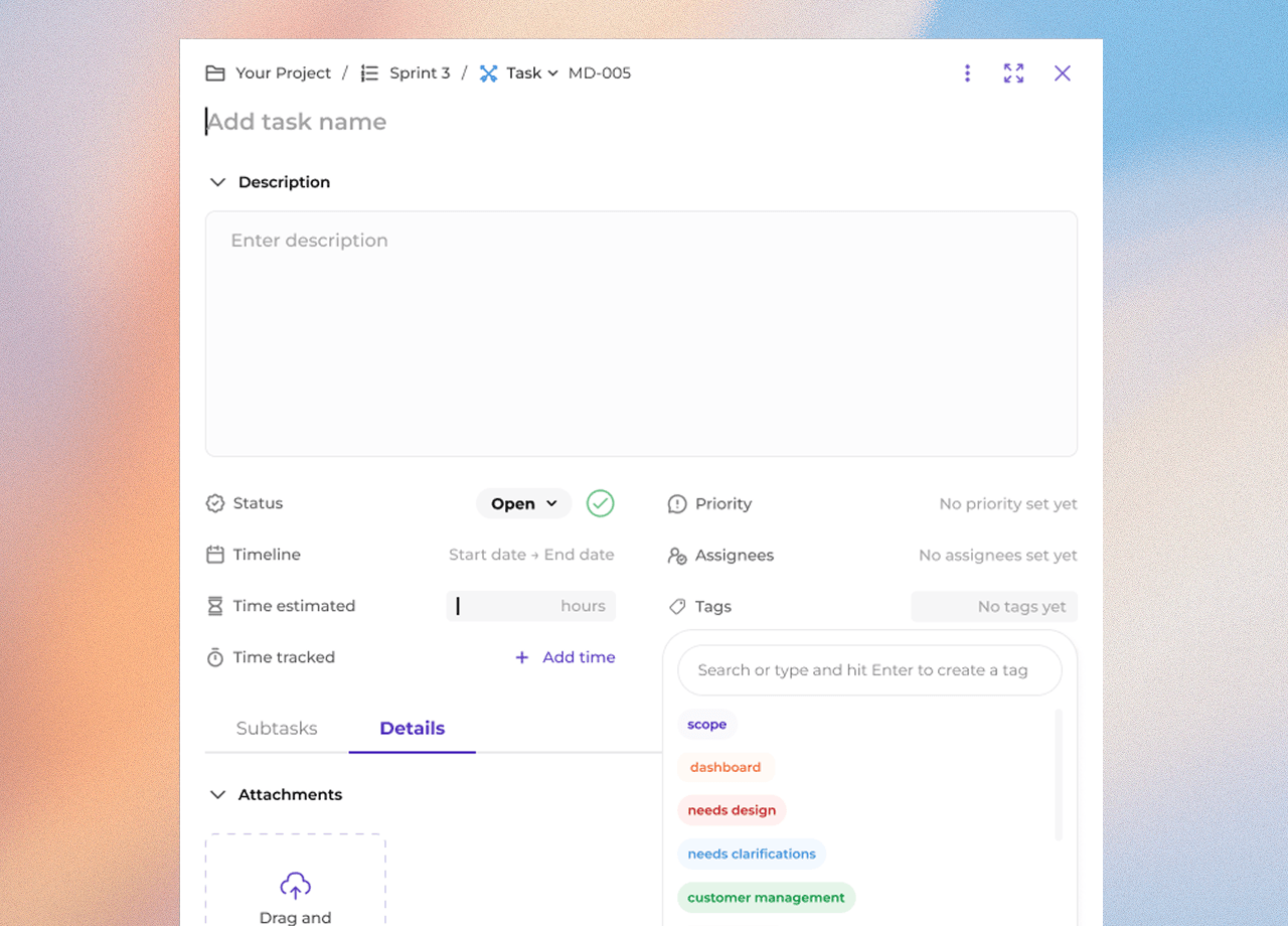 ULTRA plan Task Creation